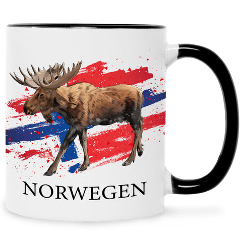 Bedruckte Tasse mit Motiv Norwegen