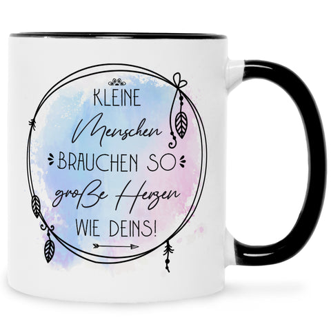 Bedruckte Tasse mit Spruch Große Herzen wie Deins