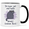 Bedruckte Tasse mit Spruch Ich kam, sah und hatte direkt keinen Bock V2