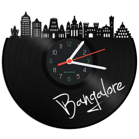 Schallplattenuhr Skyline Bangalore