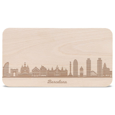 Frühstücksbrettchen Skyline Barcelona