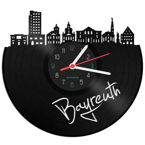Schallplattenuhr Skyline Bayreuth