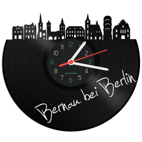 Schallplattenuhr Skyline Bernau bei Berlin