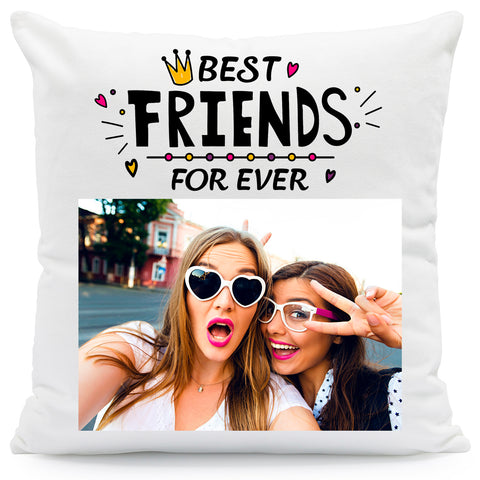 Bedrucktes Kissen im Best Friends For Ever Design mit eigenem Foto