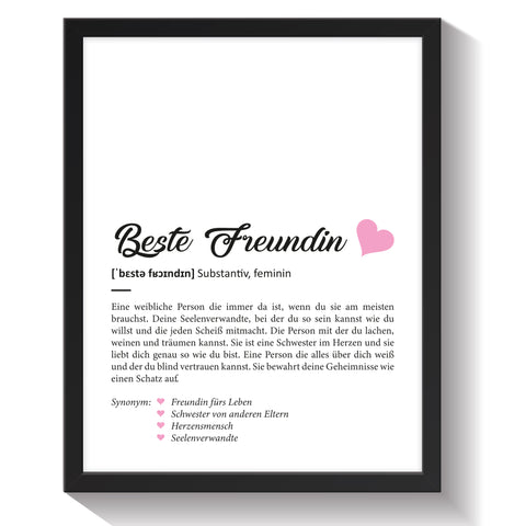 Definition Poster, Kunstdrucke & Worterklärung auf DIN A4 Premium-Foto-Papier