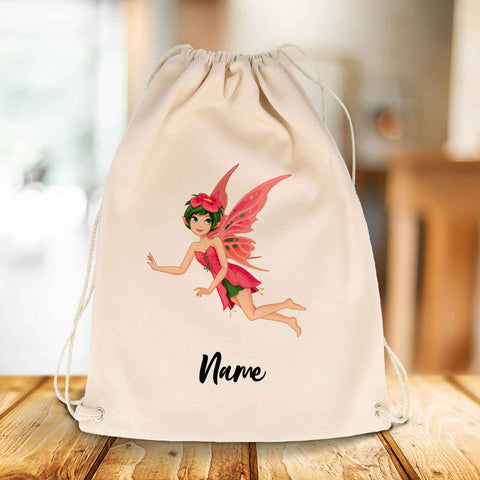 Bedruckter Turnbeutel für Kinder im Feenprinzessin Design