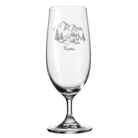 Leonardo Bierglas mit Gravur "Mountain" mit Namen