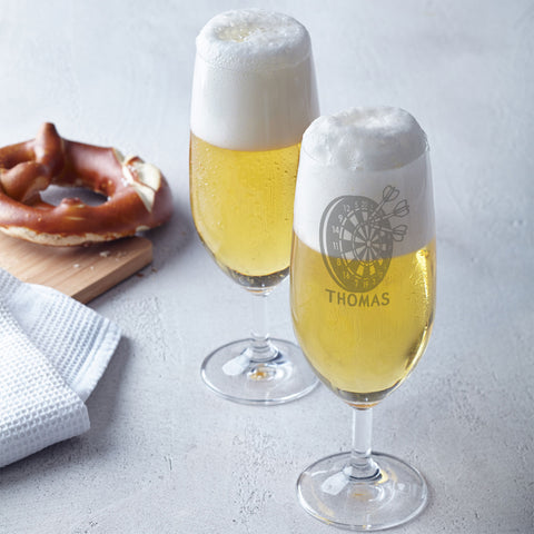 Leonardo Bierglas mit Gravur "Darts" mit Namen
