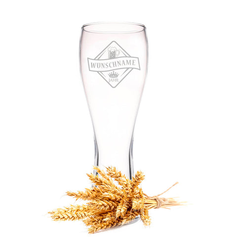 Leonardo Weizenglas mit Gravur "Bierkenner + Wunschname"