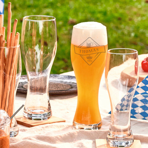 Leonardo Weizenglas mit Gravur "Bierkenner + Wunschname"