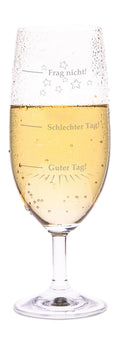 Leonardo Bierglas mit Gravur "Guter Tag Schlechter Tag"