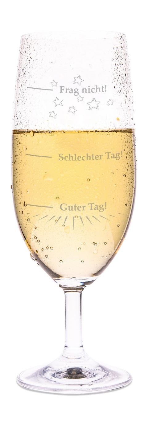 Leonardo Bierglas mit Gravur "Guter Tag Schlechter Tag"