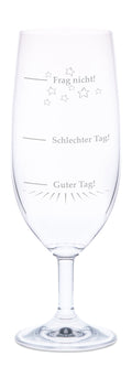 Leonardo Bierglas mit Gravur "Guter Tag Schlechter Tag"