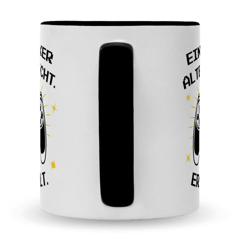 Bedruckte Tasse mit Spruch - Ein Zocker altert nicht er levelt