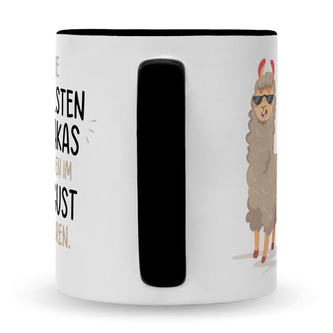 Bedruckte Tasse mit Spruch Die coolsten Alpakas