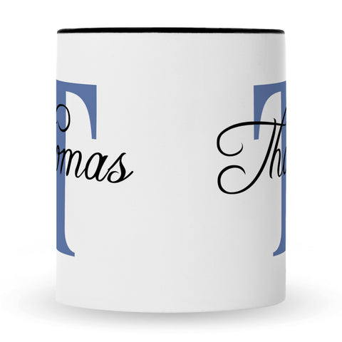 Bedruckte Tasse mit Initialen und Namen