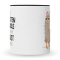Bedruckte Tasse mit Spruch Die coolsten Alpakas
