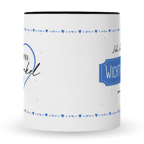Bedruckte Tasse mit Spruch Ich habe eine wichtige Frage an dich! Patentante/Patenonkel
