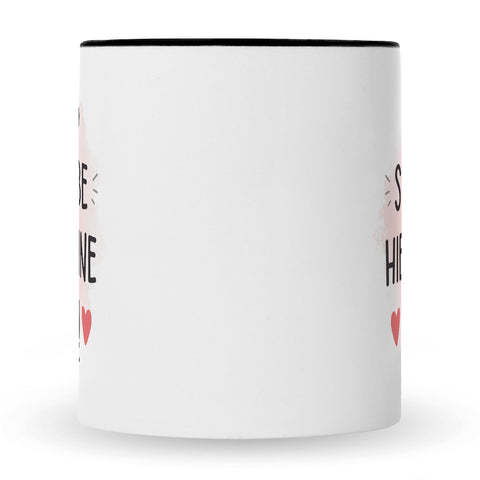 Bedruckte Tasse mit Spruch Wird scheiße ohne dich