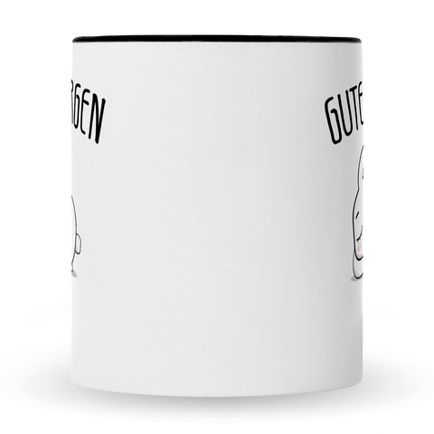 Bedruckte Tasse mit Spruch Guten Morgen Hase