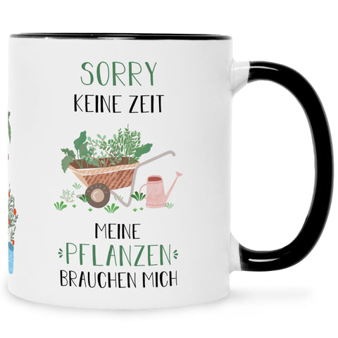 Bedruckte Tasse mit Spruch Meine Pflanzen brauchen mich