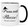Bedruckte Tasse mit Spruch Frau mit Klasse