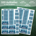 Schuletiketten mit Namen - Polizei Design - 100 Aufkleber in verschiedenen Größen