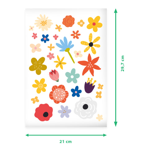 Wandtattoo Kinderzimmer Blumen Design