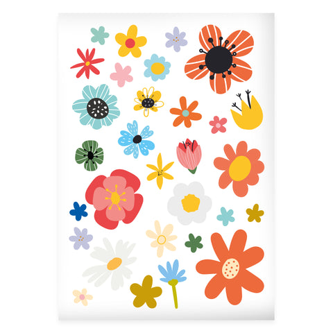 Wandtattoo Kinderzimmer Blumen Design