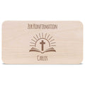 Frühstücksbrettchen mit Gravur "Konfirmation / Kommunion Bibel" mit Name