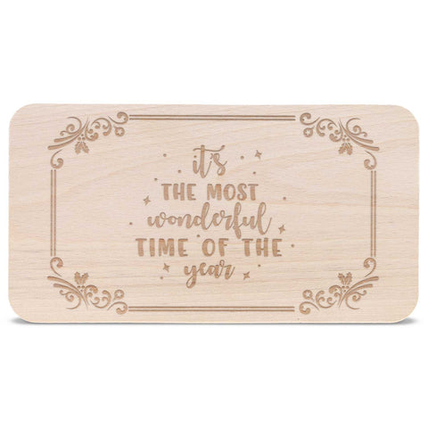 Frühstücksbrettchen aus Holz mit Gravur - it´s the most Wonderful time of the Year - Weihnachtsdeko