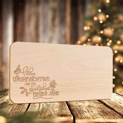Frühstücksbrettchen Frohe Weihnachten