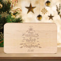 Frühstücksbrettchen aus Holz mit Gravur - Have yourself a merry little Christmas - Weihnachtsdeko