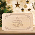 Frühstücksbrettchen aus Holz mit Gravur - it´s the most Wonderful time of the Year - Weihnachtsdeko