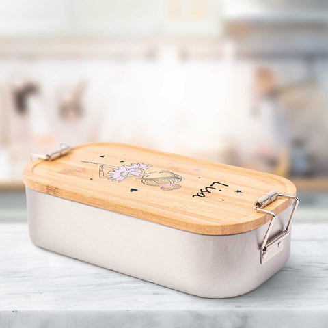 Brotdose mit Deckel für Kinder mit UV-Druck im "Ballerina" Design