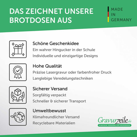 Brotdose mit Deckel für Kinder mit UV-Druck im "Einhorn" Design