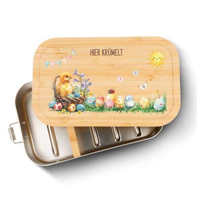 Brotdose mit Deckel für Kinder mit UV-Druck - Frohe Ostern - Versch. Motive