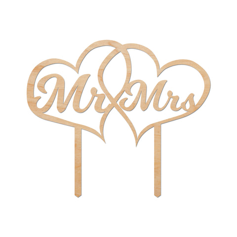 Cake Topper Mr & Mrs in Herzen