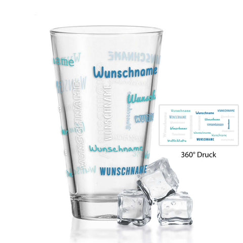 Leonardo Wasserglas mit UV-Druck "Namensglas" mit Wunschnamen