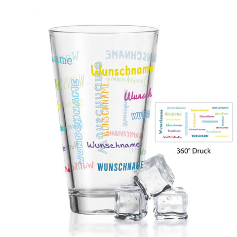 Leonardo Wasserglas mit UV-Druck "Namensglas" mit Wunschnamen