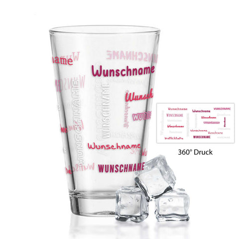 Leonardo Wasserglas mit UV-Druck "Namensglas" mit Wunschnamen
