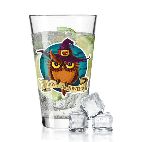 Leonardo Wasserglas mit UV-Druck "Happy Halloween Eule" für Halloween
