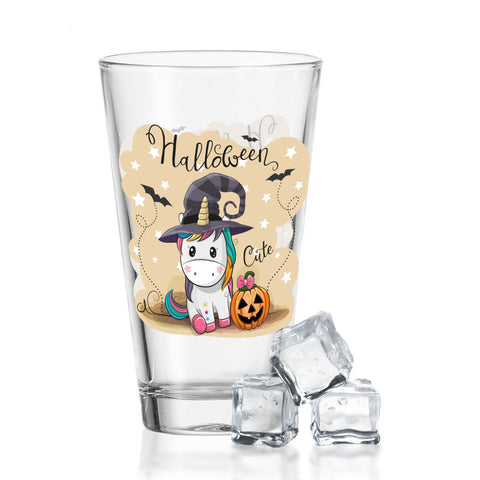 Leonardo Wasserglas mit UV-Druck "Halloween Einhorn" für Halloween