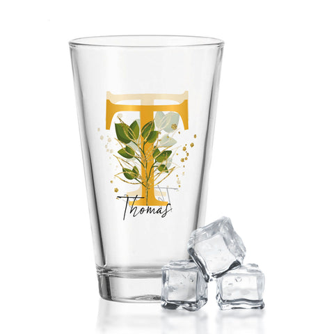 Leonardo Wasserglas mit UV-Druck "Floral Alphabet" mit Wunschnamen