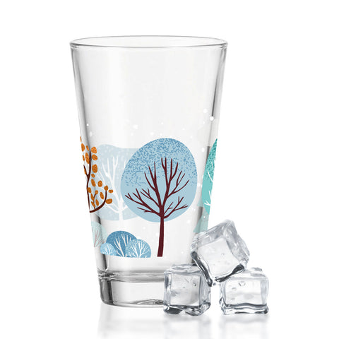 Leonardo Wasserglas mit UV-Druck - Winterbäume Motiv - zu Weihnachten