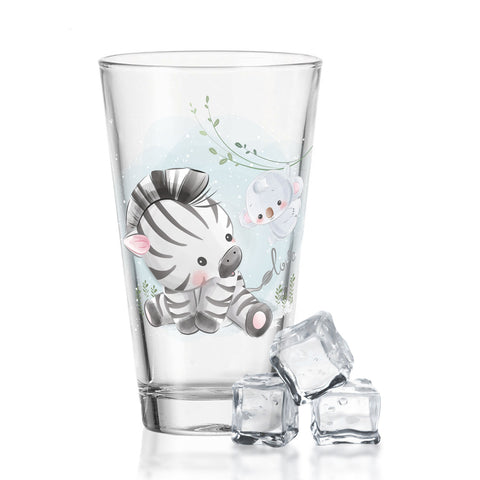 Leonardo Wasserglas mit UV-Druck "Zebra" - Für Kinder