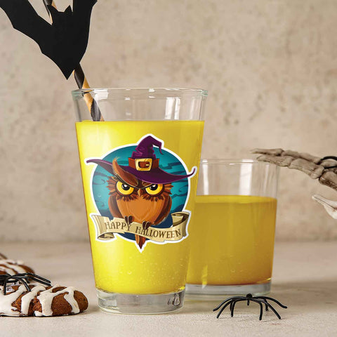 Leonardo Wasserglas mit UV-Druck "Happy Halloween Eule" für Halloween