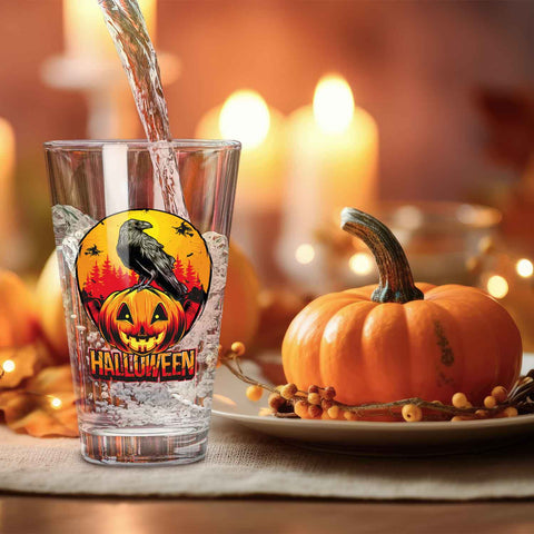 Leonardo Wasserglas mit UV-Druck "Rabe" für Halloween