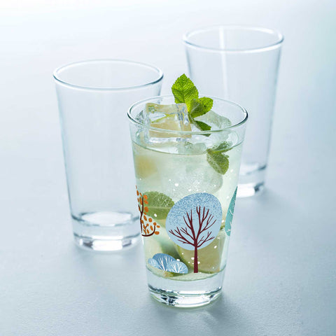 Leonardo Wasserglas mit UV-Druck - Winterbäume Motiv - zu Weihnachten