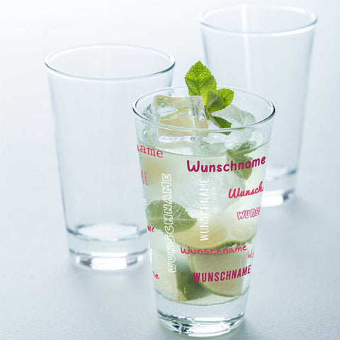 Leonardo Wasserglas mit UV-Druck "Namensglas" mit Wunschnamen